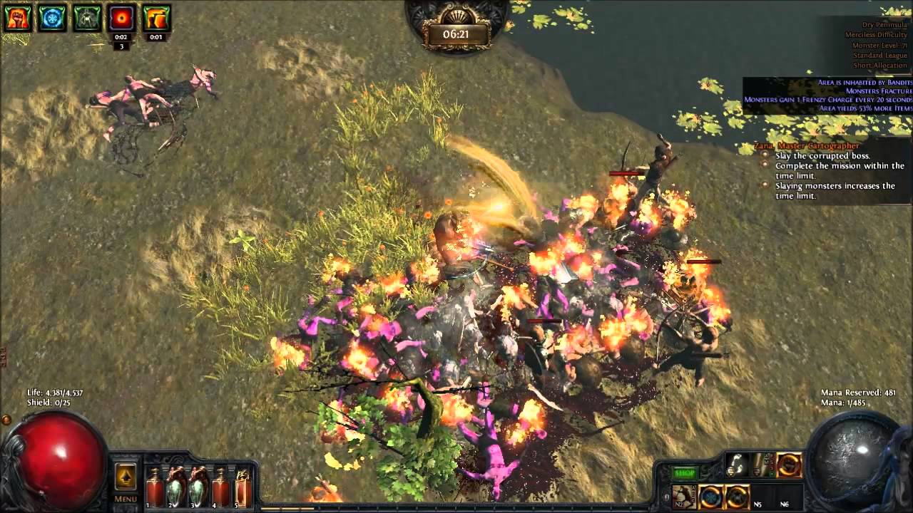 Path of Exile Dual Striker Marauder Zana Quest Dry Peninsula with Fractured Mod