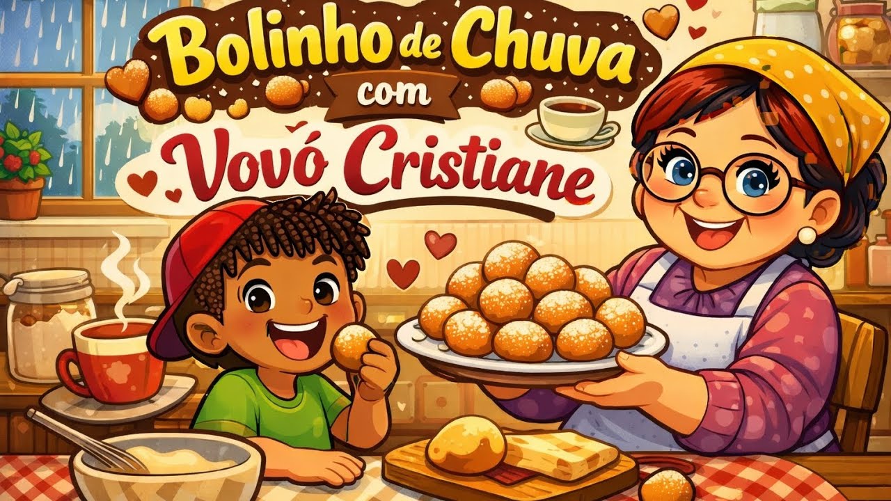 Neto Fazendo Bolinho de Chuva com a Vovó Cristiane | Receita em Família!