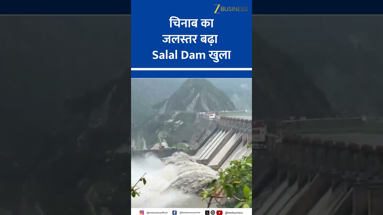 Chenab River in Spate! Salal Dam Gates Opened