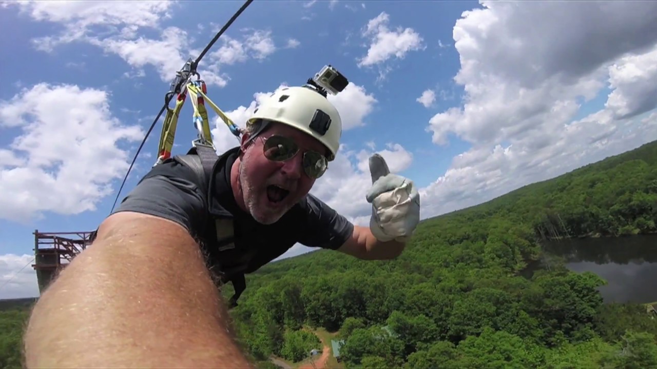 Zip Lining at Banning Mills