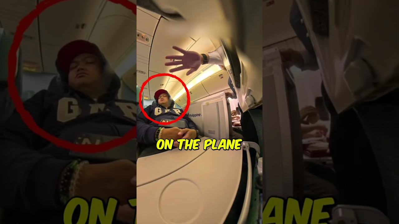 Flight Attendant Takes Care of a Sleeping Passenger #shorts