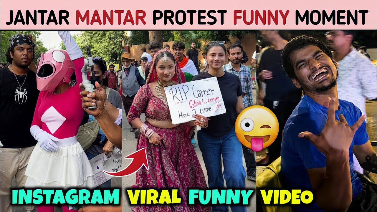 Jantar Mantar Protest Funny Video😂| Gen z Protest In India Funny Moments| Jantar Mantar Protest Meme