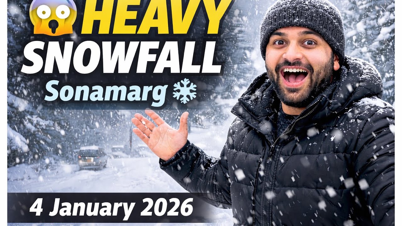 ❄️ Sonamarg Mein Jannat Jaisi Snowfall 😍 | 4 January 2026 | Live Snow Experience Kashmir