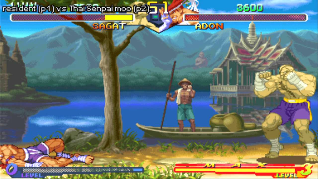 Street Fighter Alpha 2: @Fightcade - Resident ( Brazil ) vs. ThaiSenpaimoo ( USA )