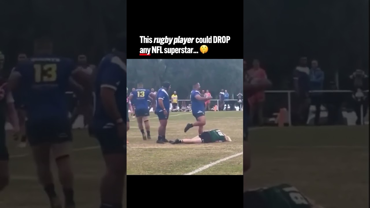 This rugby player could take down ANY player in the NFL... 😵
