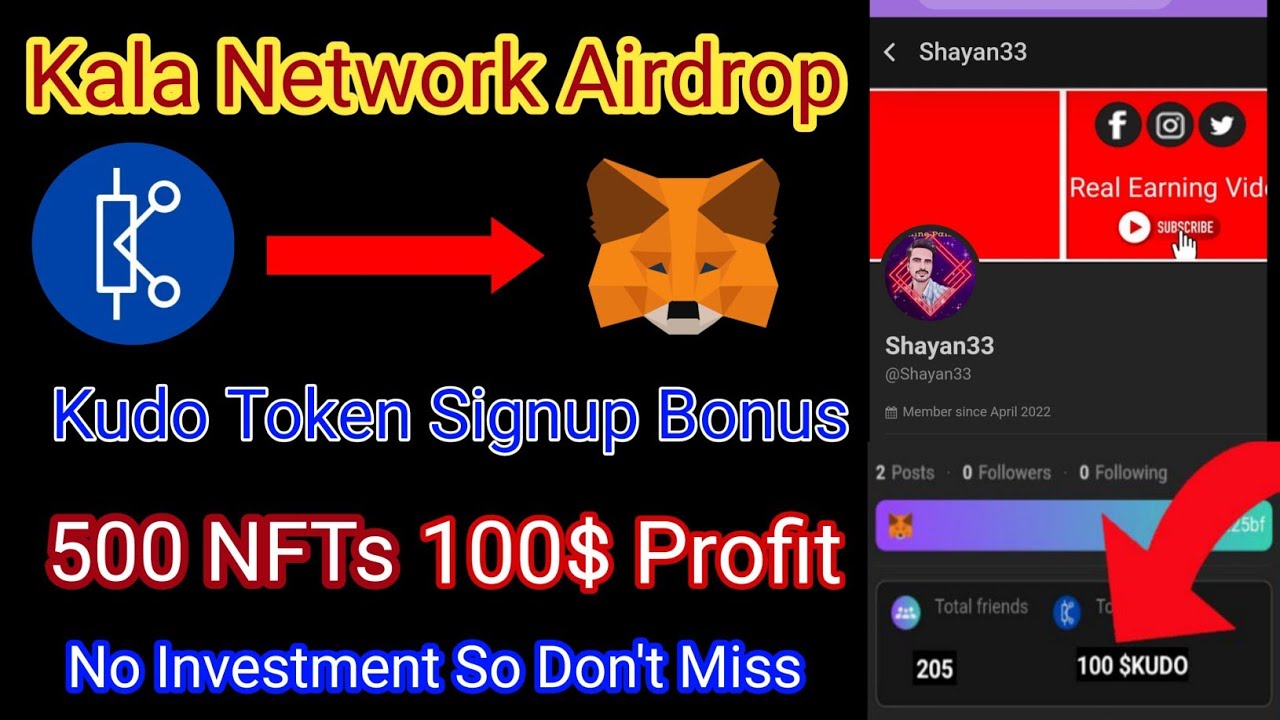 kala Network airdrop | kala Network | Free KUDO Token | KUDO Token Withdraw | latest airdrop 2022