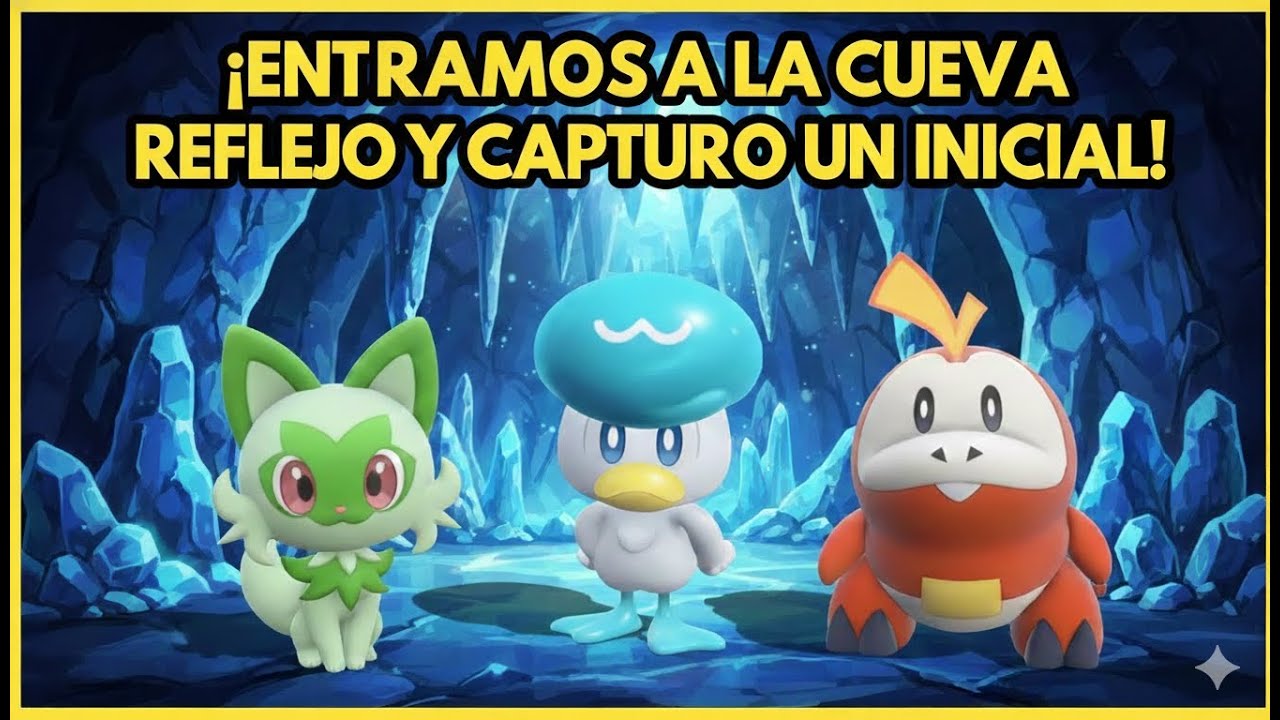 Capitulo 8 Pokémon iniciales Entrando a la cueva reflejo