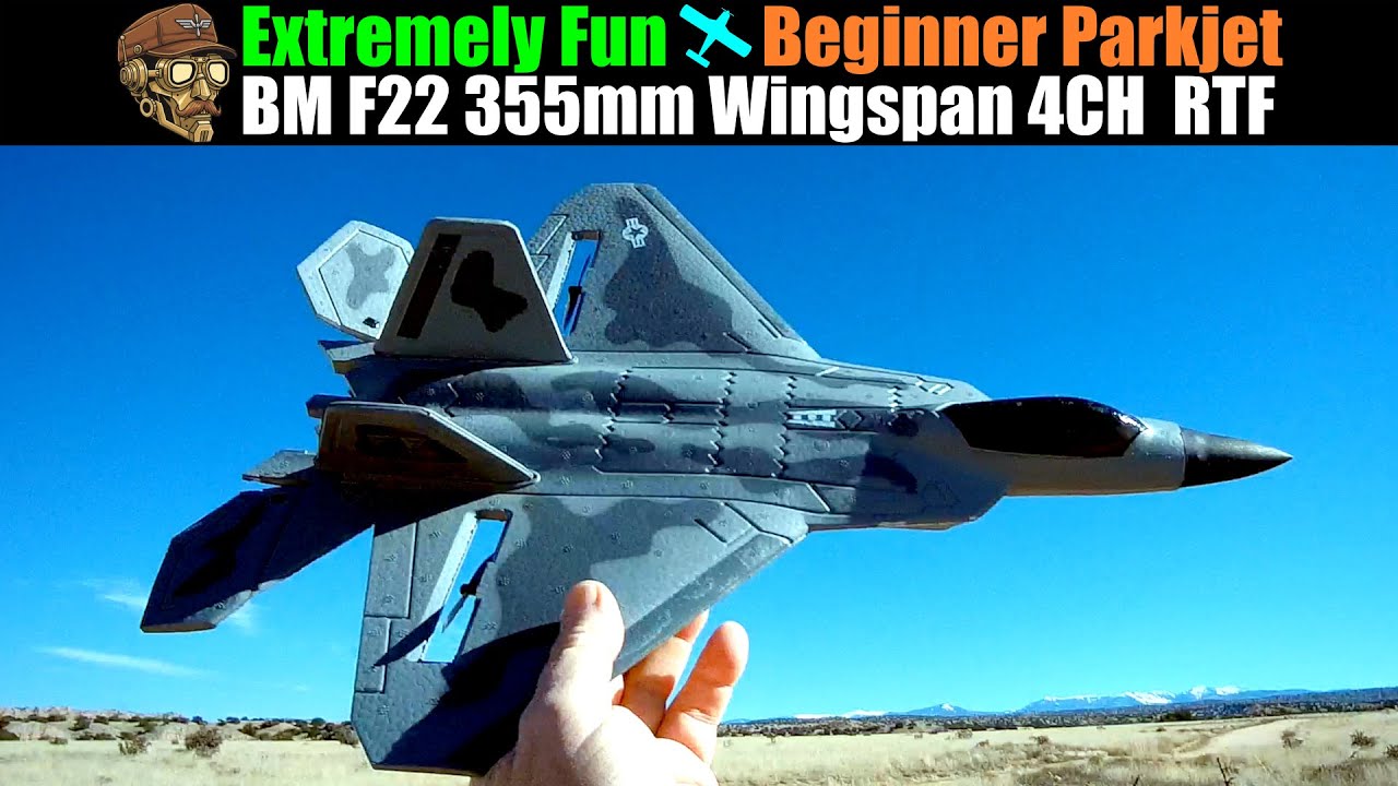 Чрезвычайно увлекательный паркджет для начинающих! BM22 F22 355 мм 4 канала 6G | 3D, два двигател...