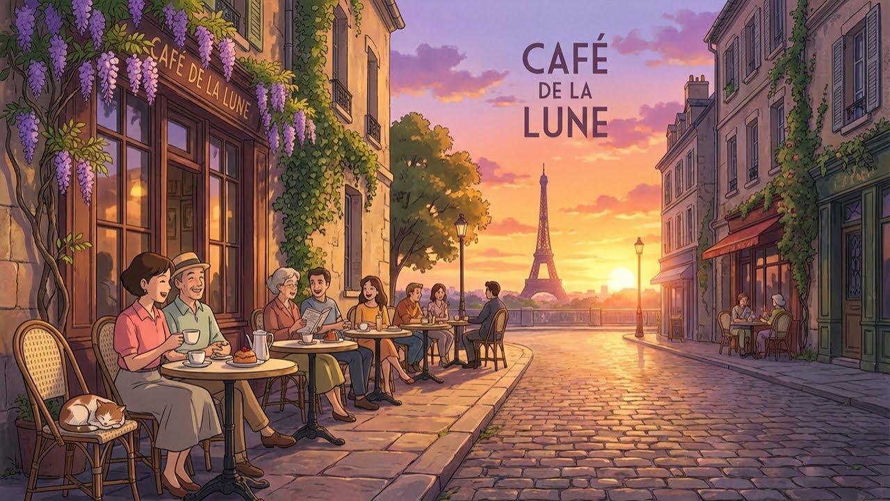 𝐏𝐀𝐑𝐈𝐒 𝐂𝐀𝐅𝐄́ 🗼 French Instrumental Music — Coffee Playlist  Boulevard Saint Germain P2