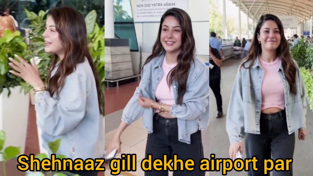 Shehnaaz gill dekhe airport pe kahan ja rahi hai #shehnaazgill