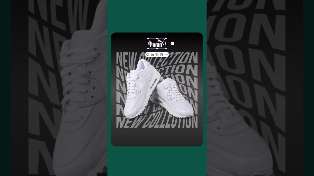 Puma Poster Design in Canva #graphicdesign #canva #designtips