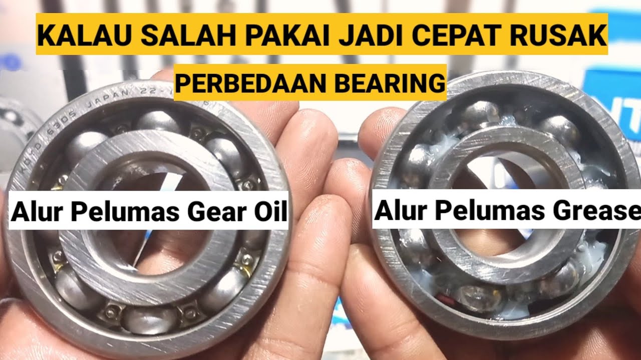 Perbedaan Kode Bearing Pelumas Grease dan Oli