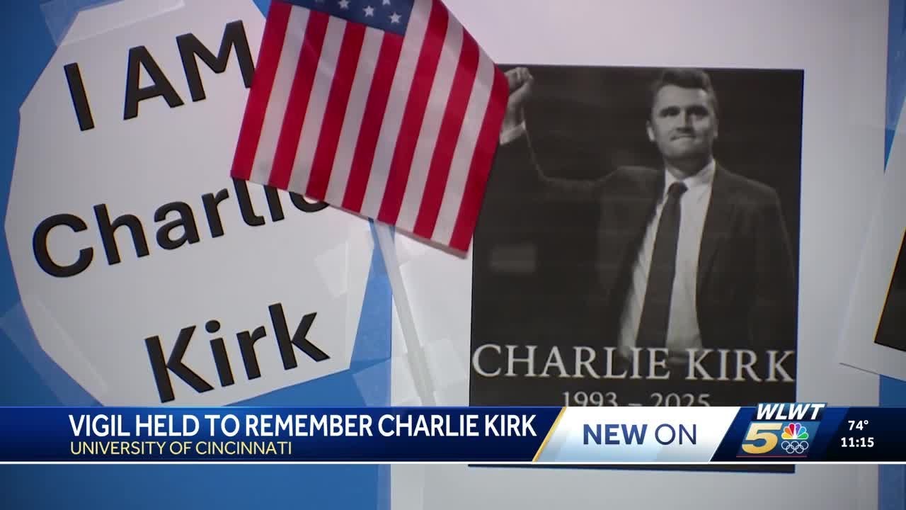 Hundreds honor activist Charlie Kirk with vigil at University of Cincinnati