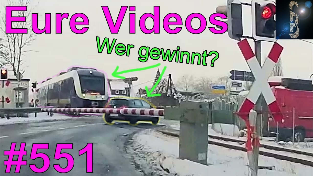 Eure Videos #551 - Dashcam - Illegale Straßenrennen - Auto fährt vor Zug - Auffahrunfall