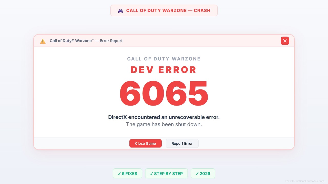 Fix Warzone Dev Error 6065 | 6068 | 5761 | 5573 | 6070 | 6071 - Complete Guide (2026)