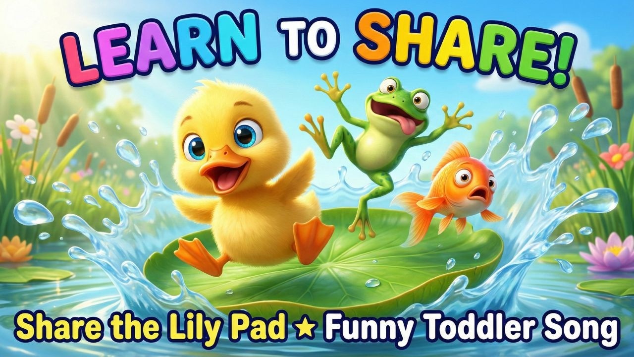 Sharing Song for Toddlers 🦆 Share the Lily Pad I Yellow Ducky Adventures