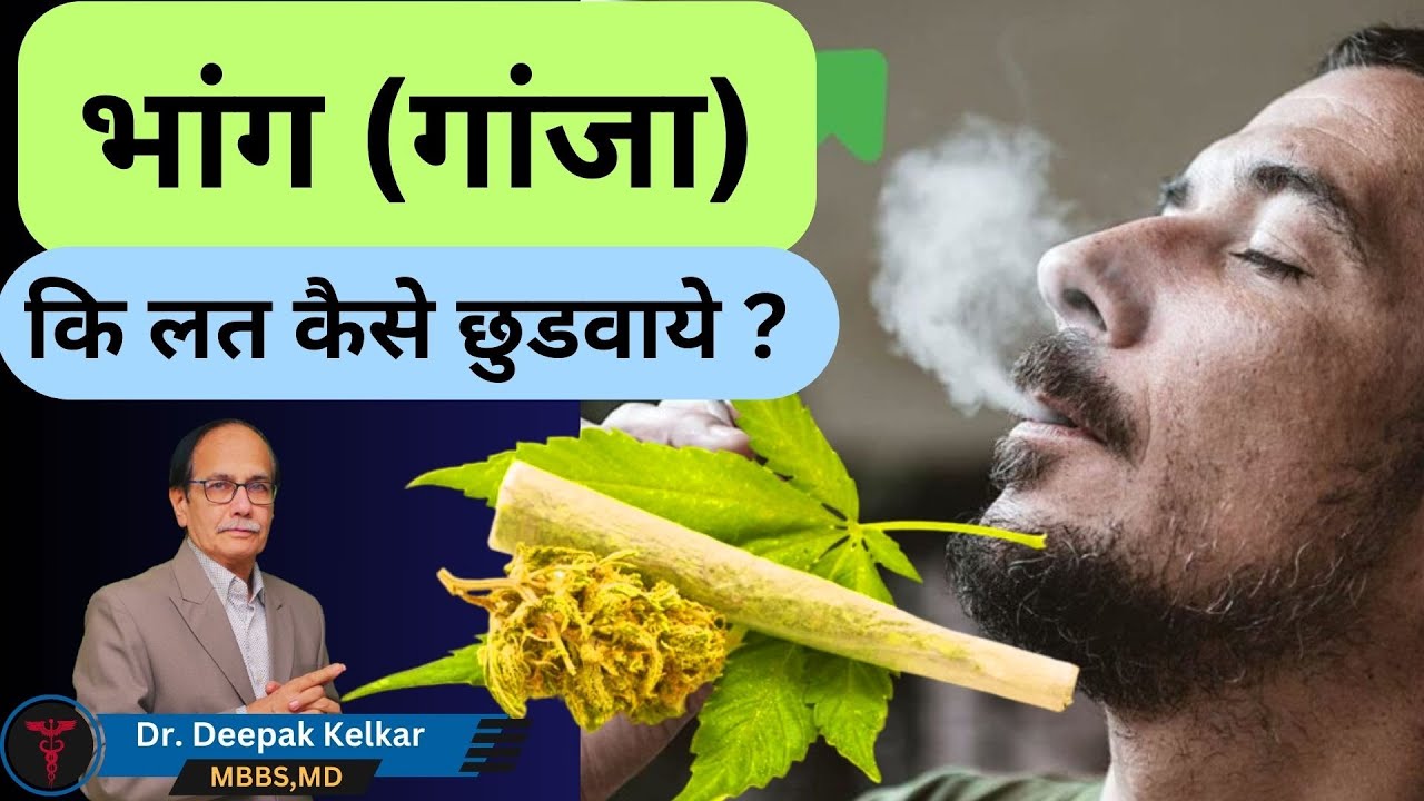 भांग ( गांजा ) कि लत कैसे छुडवाये ?  Dr. Deepak Kelkar (M.D.) Psychiatrist, Sexologist.