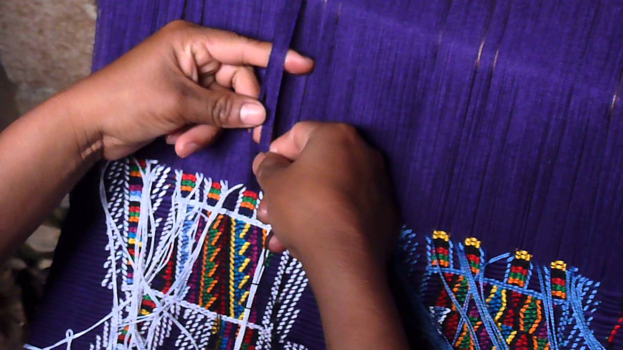Rosa Weaving on a Backstrap Loom