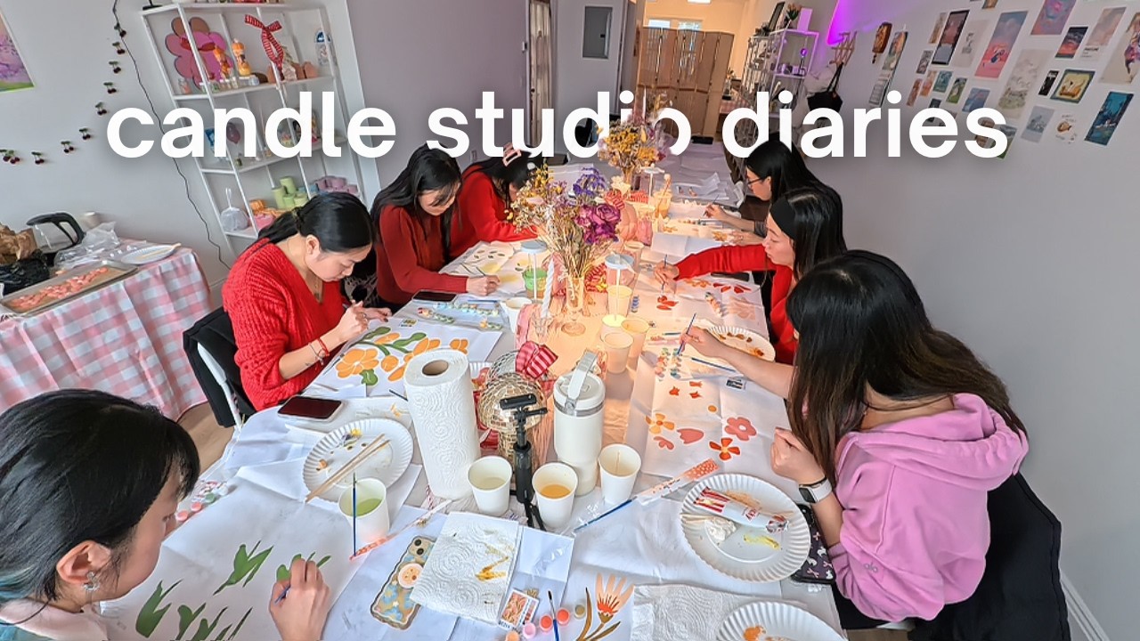 small biz vlog | hosting galentines, innisfree workshop, dog birthday pawty
