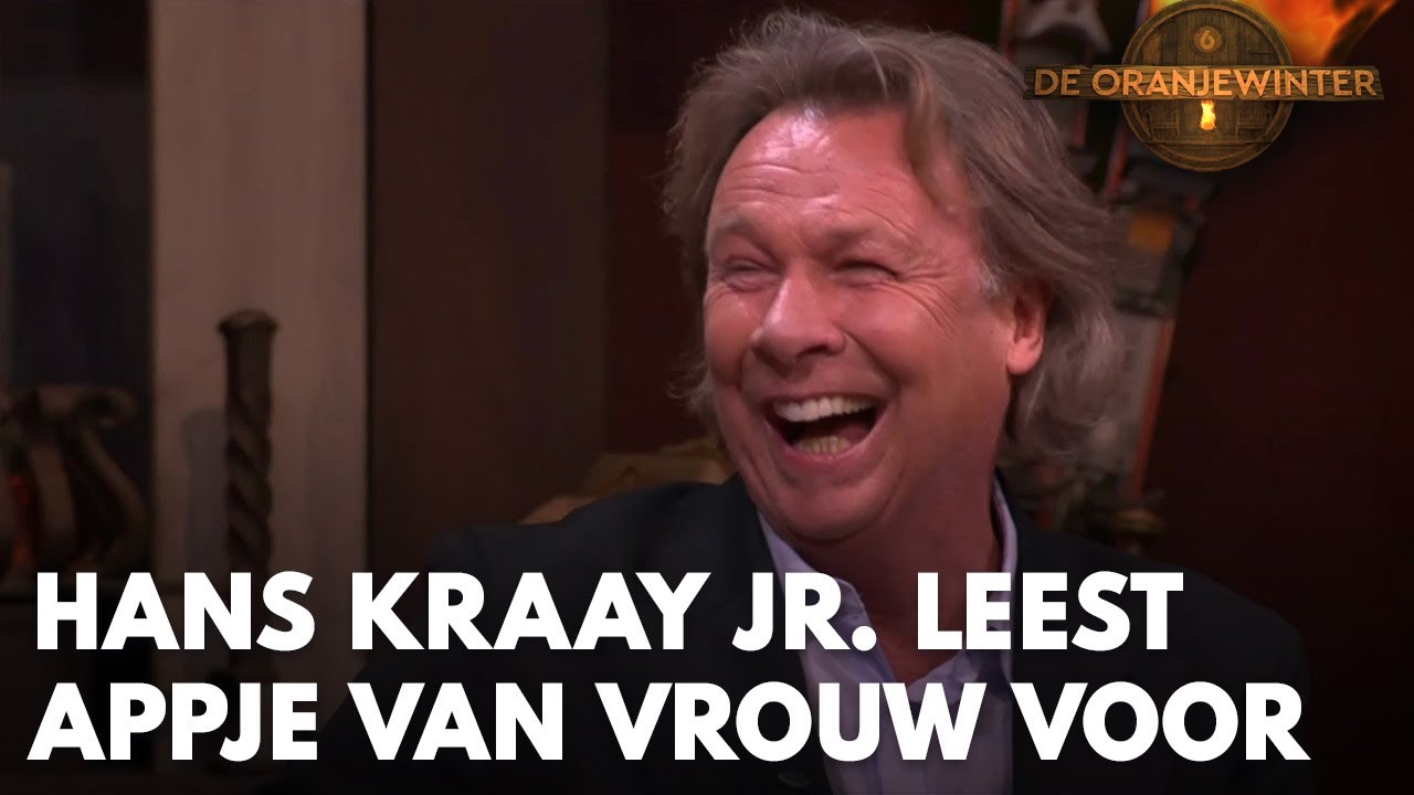 Hans Kraay jr. leest live in uitzending De Oranjewinter appje van zijn vrouw voor | DE ORANJEWINTER