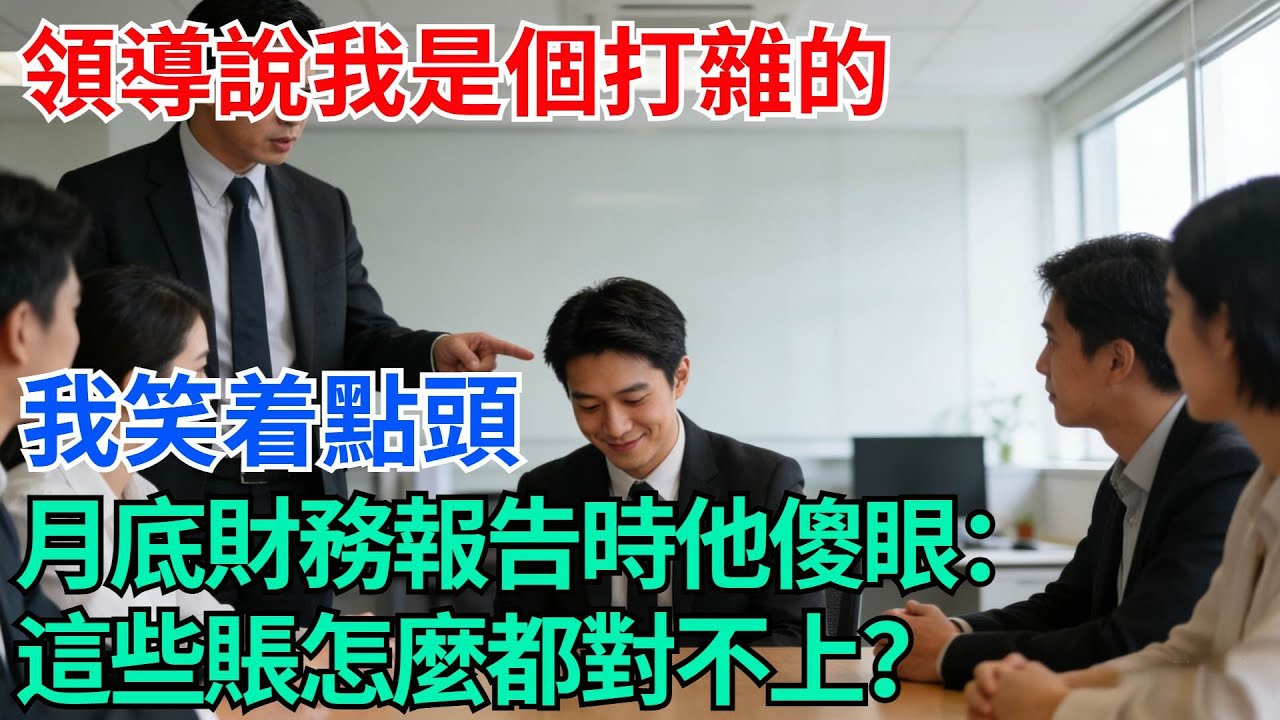 領導當着全部門面說我就是個打雜的，我笑着點頭，月底財務報告時他傻眼：這些賬怎麼都對不上？【奇趣天下】#職場逆襲#職場智慧#爽文職場#工作日常#完結爽文