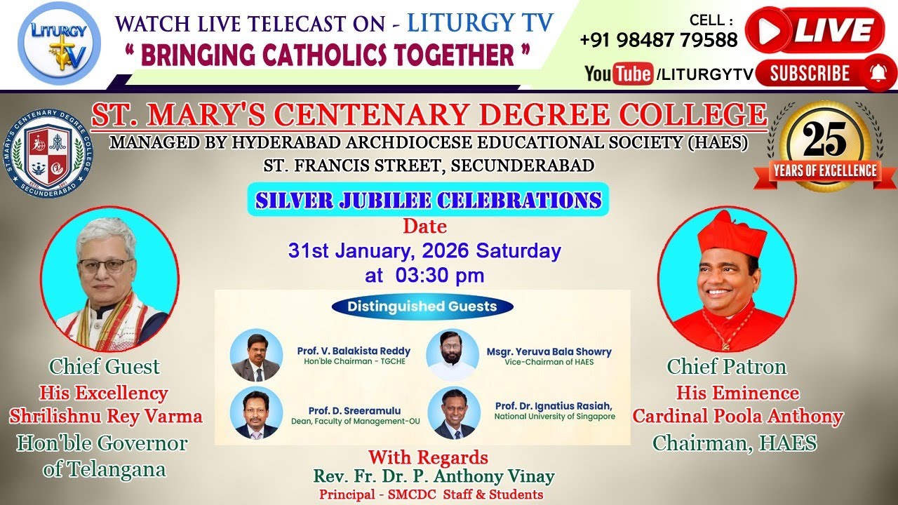 ST. MARY'S CENTENARY DEGREE COLLEGE | SILVER JUBILEE CELEBRATIONS  3.30pm | 31-1-26