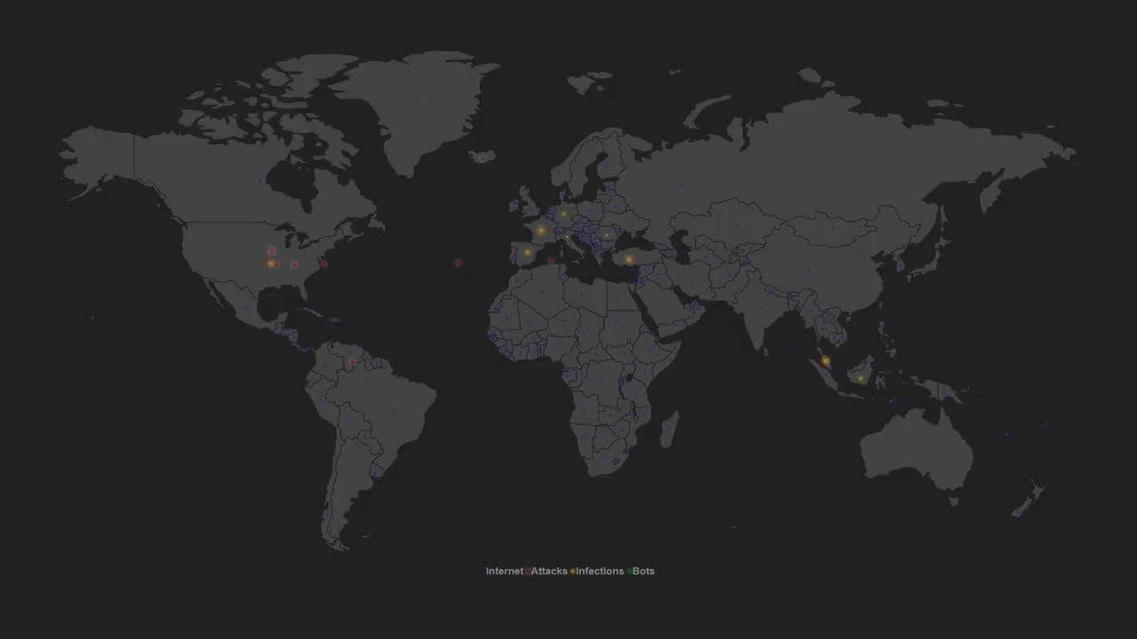 Cyber Threat Map powered by  