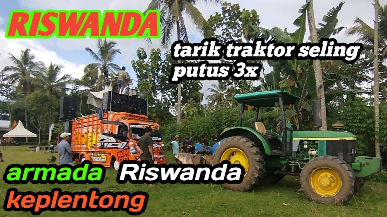 Kejadian tidak terduga..!! Riswanda keplentong sampai di tarik traktor #riswanda #riswandaaudio 