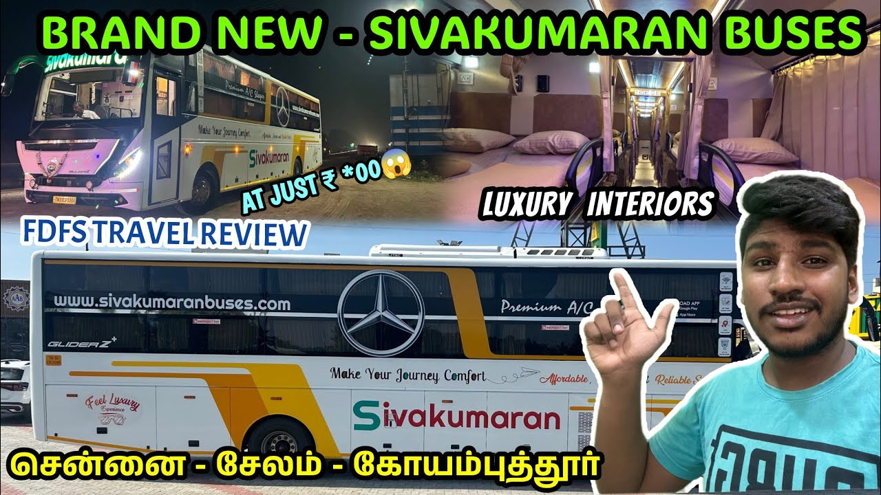 🚌Chennai To Coimbatore BRAND NEW-SIVAKUMARAN BUS TRAVEL REVIEW!!Best Bus In This Route🤔 Tamil Review