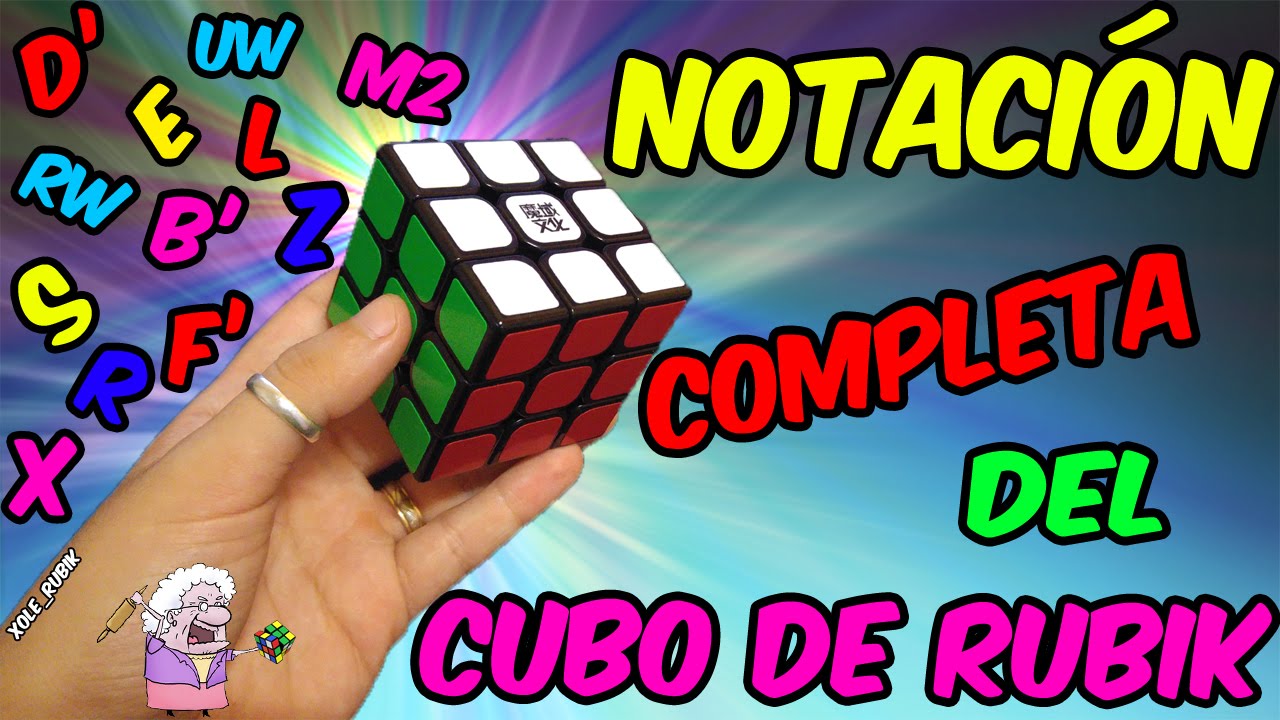 NOTACIÓN DEL CUBO DE RUBIK ( Algoritmos ) Tutorial en Español - Xole_Rubik
