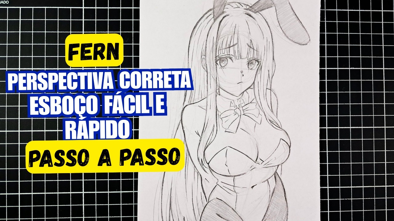 Padronizando Fern Desenho Passo a Passo com Perspectiva Simples, Fácil e Rápida!