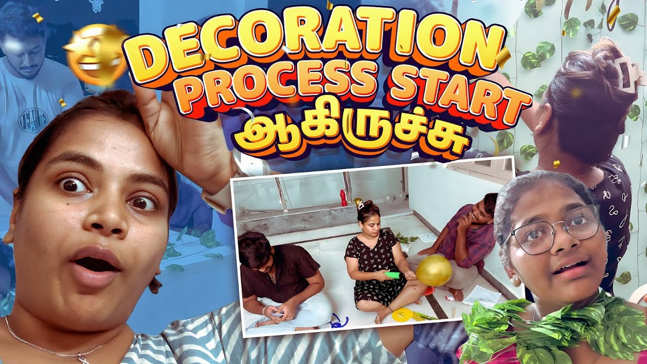20,000Rs decoration -அ 2000-ல பண்ணிட்டோம்  🥳🎋💖| Keerthi Shrathah