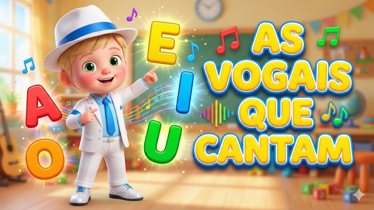 Aprenda as Vogais Cantando! 🔤🎵 Música Infantil Educativa