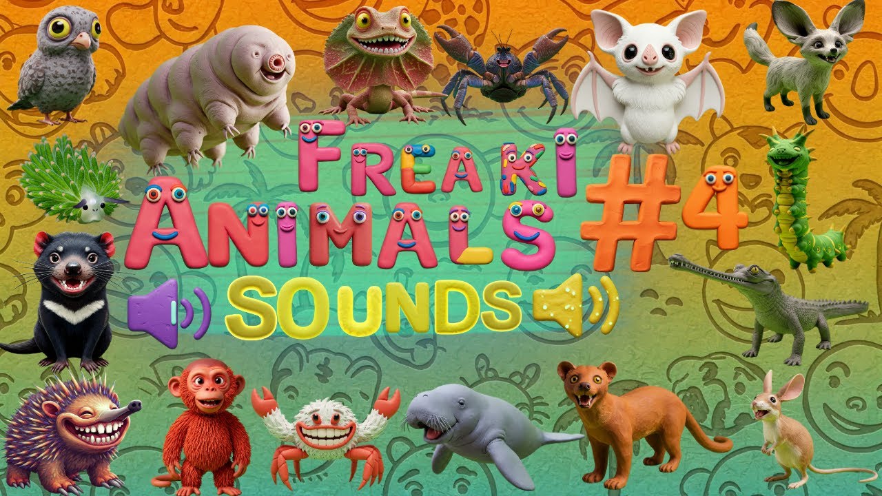 Funny & Freaky Animal Sounds Song 4 | Zoo Animals From 1 to 16 🐾 | The 16 Wacky Creatures 🦄🐙