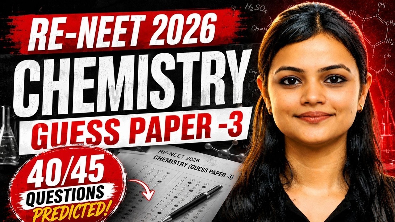 Chemistry Guess Paper- 3 | RE-NEET 2026 | NEET Chemistry #reneet2026 #neetchemistry #neetpreparation