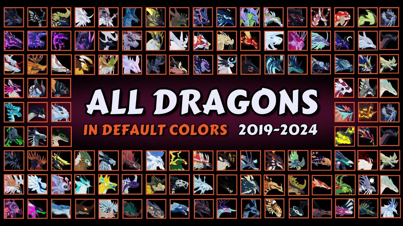 ALL DRAGONS in Dragon Adventures Roblox in Default colors (2019-2024)