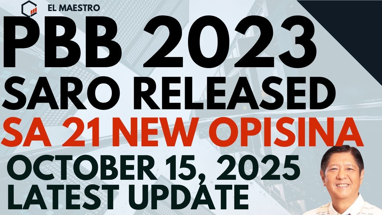 PBB 2023 SARO RELEASED SA  21 NEW OPISINA OCTOBER 15, 2025