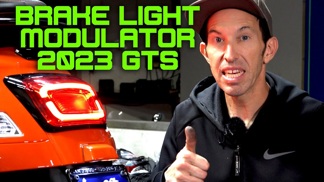 Brake Light Modulator Installed on a 2023 Vespa GTS HPE 2 | Programmable & Universal!