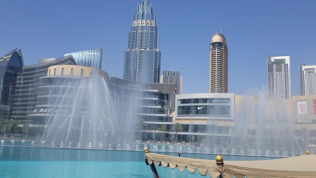 Dubai Fountain Light Show Synced to Music | Pure Magic At Marina !
