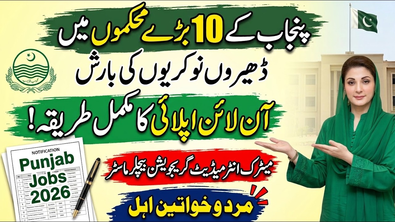 Latest Government Jobs 2026 in Punjab | Apply Online for Government Jobs 2026 in Pakistan