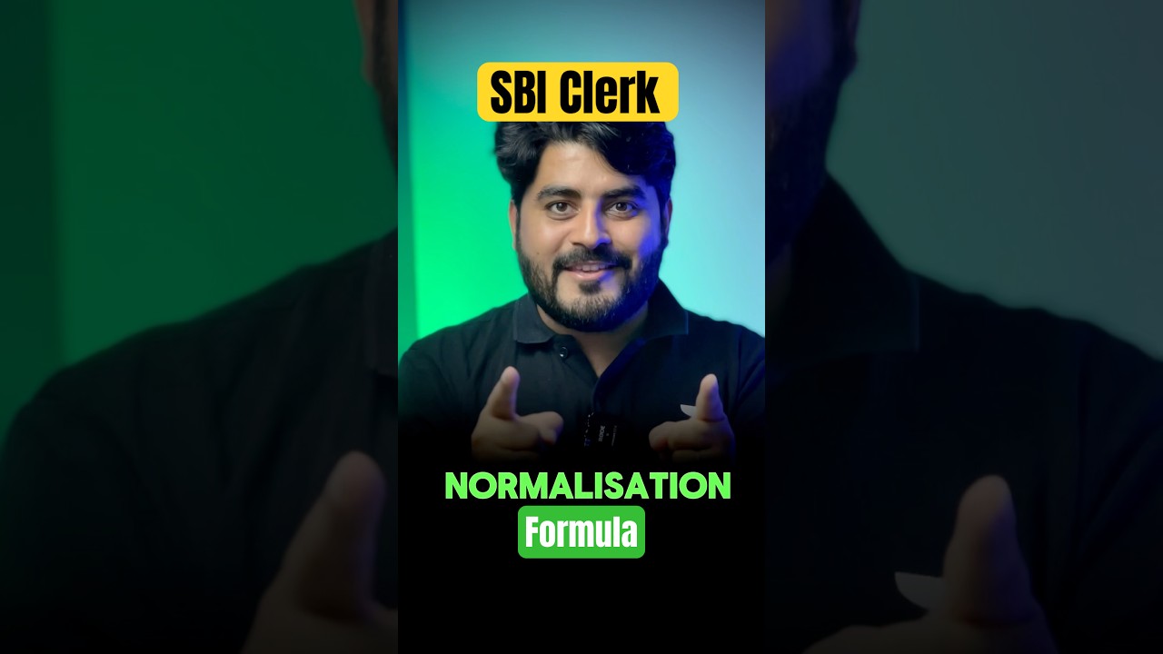 Normalisation Formula for SBI Clerk 2025 #sbiclerk2025 #Vishalsirog