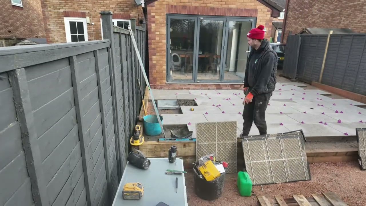 Day 5 Patio install ongoing — progress looking strong!