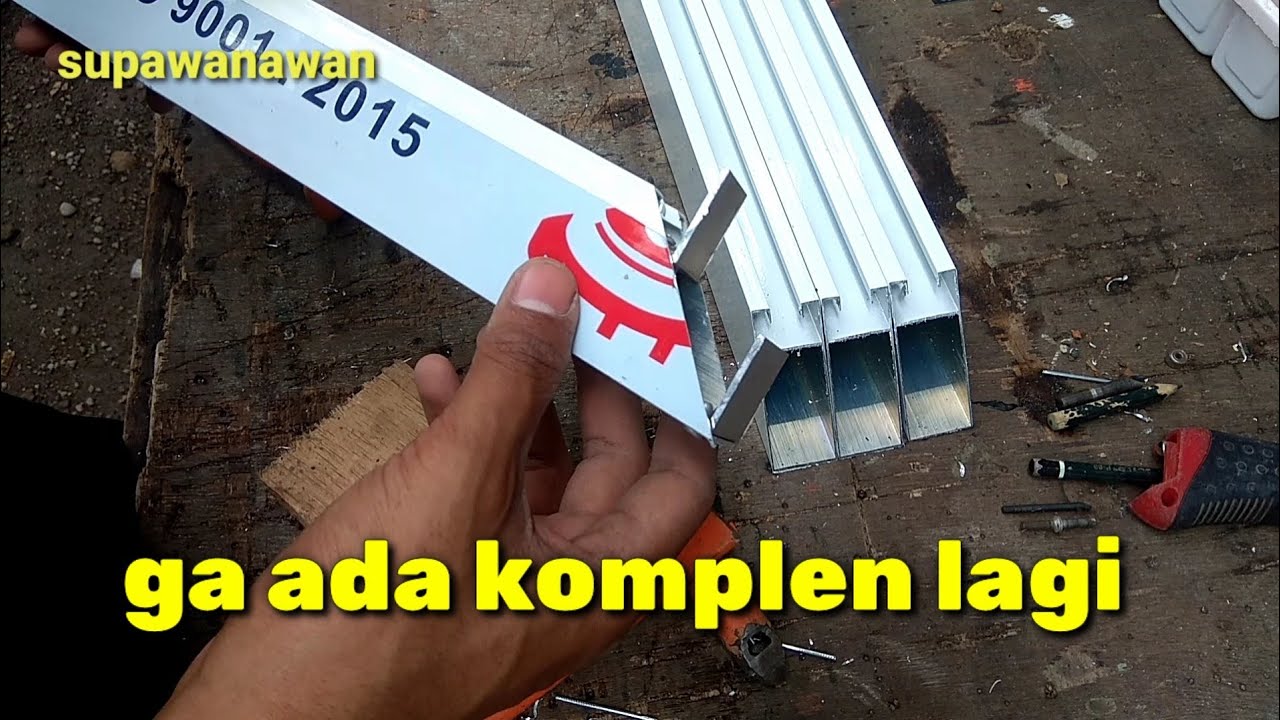 cara membuat jendela aluminium rapi tanpa baut..lombok aluminium