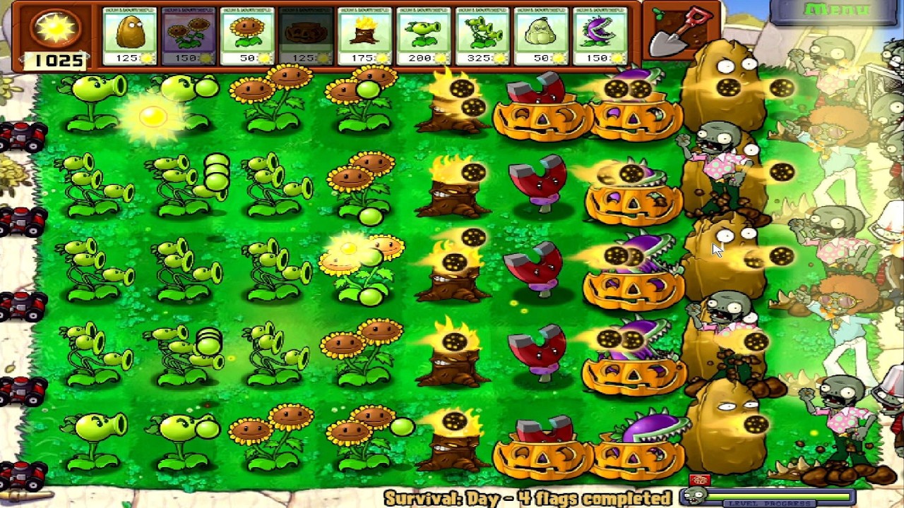 Plants VS. Zombies (PC) // Выживание: День - Прохождение на 100%
