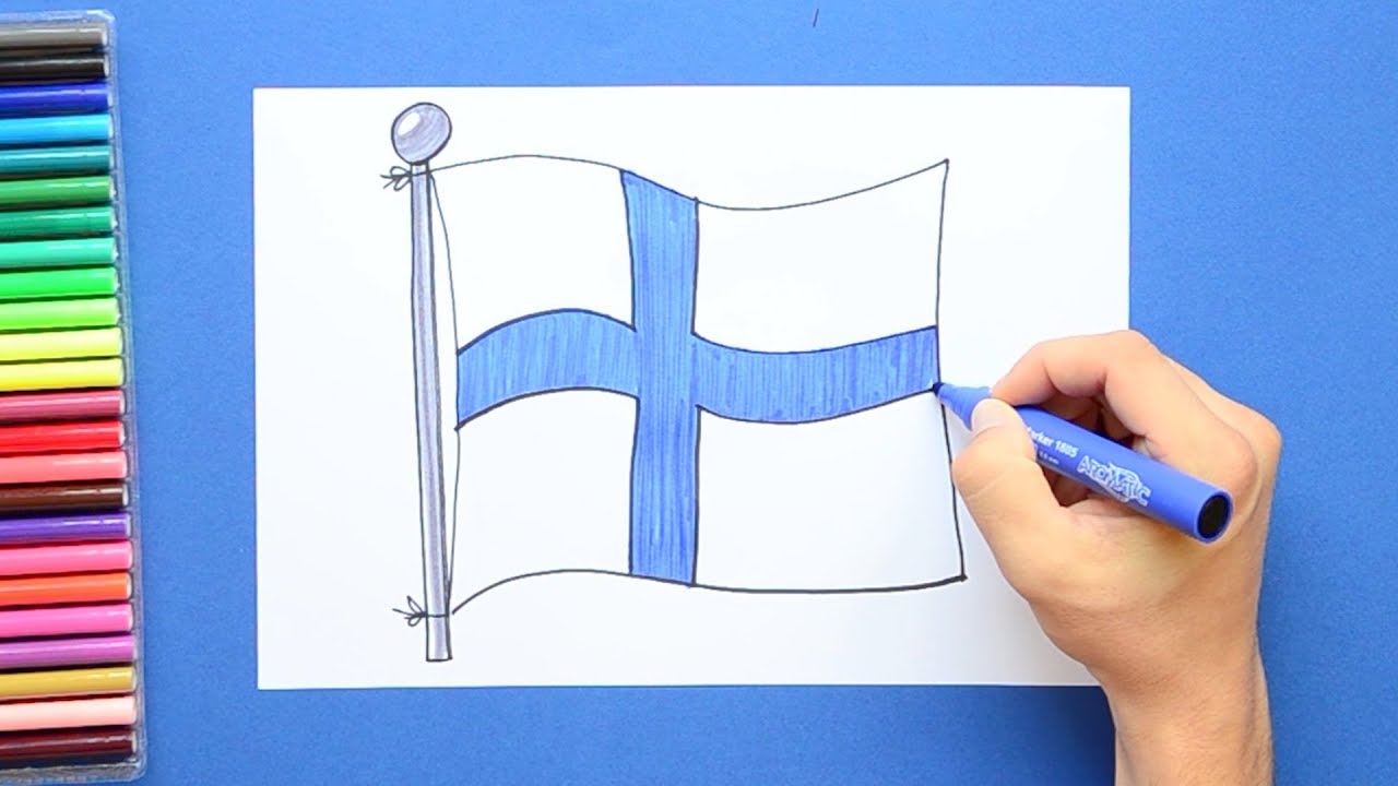 How to draw the National Flag of Finland
