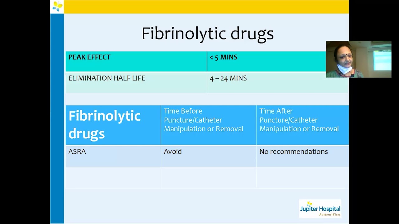 Neuraxial anaesthesia and anticoagulants-ASRA guidelines | Dr. Sarika Desai | Jupiter Hospital