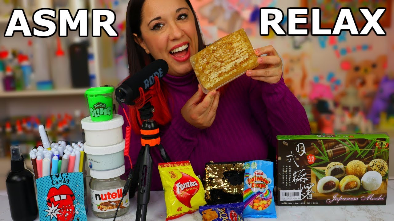 ASMR! SUONI per FARTI RILASSARE! PROVA A NON DORMIRE! (SLIME,HONEYCOMB,CRUNCHY SOUND)