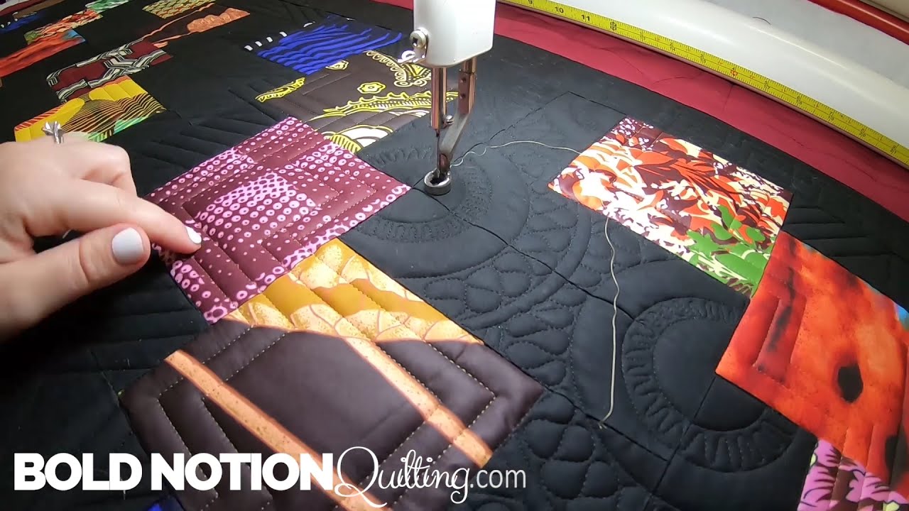 African Squares Channel Quilting