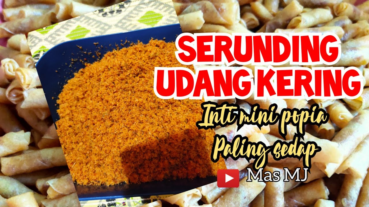 Resepi serunding udang kering sedap| inti mini popia udang