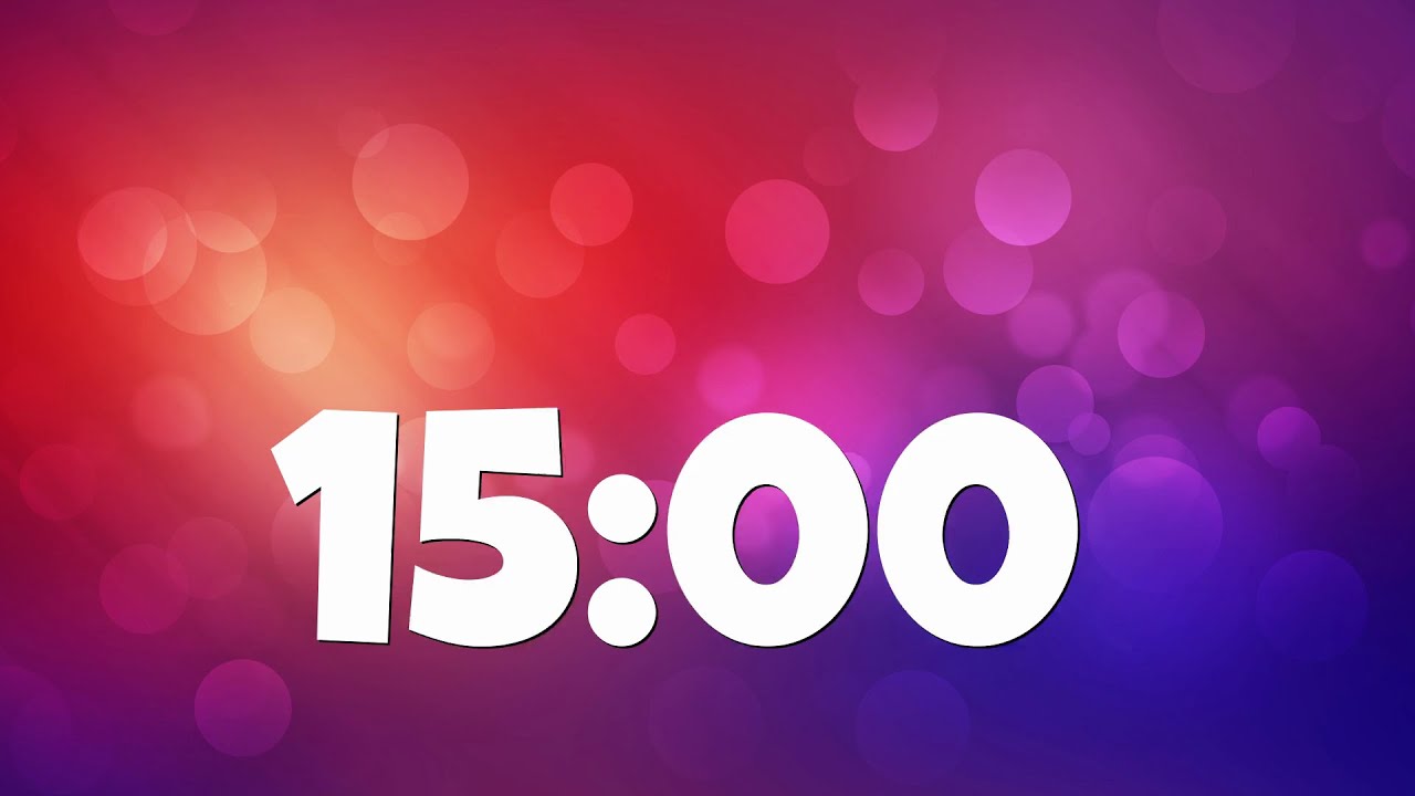 15 Minute Classroom Timer | Dark Bokeh, Low Distraction